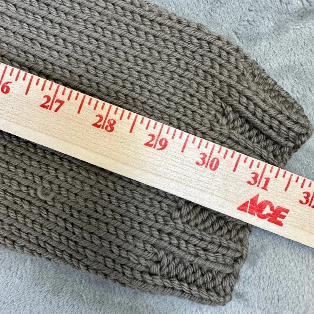 Banana Republic Factory Wool Turtleneck Sweater Taupe Brown Cable Knit Mens L